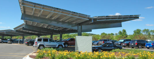 Solar parking canopies
