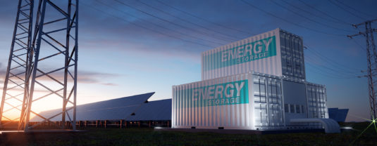 Energy storage containers. Solar panels